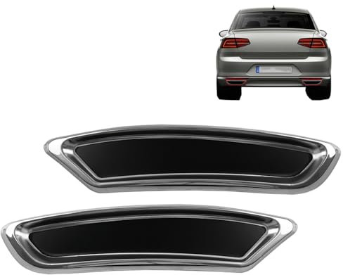 ROBUST 2x Chrom Edelstahl Auspuffrahmen Blenden für Volkswagen Passat B8 2014-2019