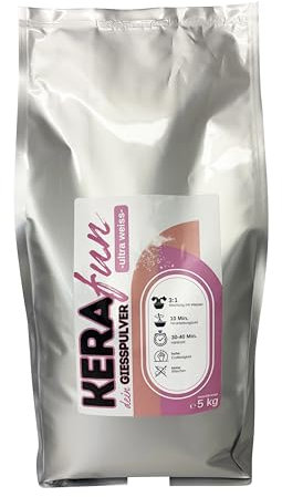 KERAfun Reliefgießpulver - 5 kg - weiß - Gießmasse als Keramikpulver