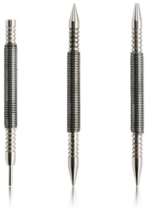 3 Stück Doppelkopf Nagelsetzer set, 5000 PSI Schlagkraft werkzeug zum Entfernen des Türscharnierstifts, Hinge Pin Tool Hammerlos Nagel Set auf 1/32 und 1/16 Stanzwerkzeug