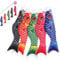 BESPORTBLE Koinobori Windfisch Set - 5-teiliger Outdoor Koi Windsack in Karpfenform 40cm Japanische Gartendekoration Wind Koi Streamer Für Izakaya Hotel Schule Japanische Sushi Bar