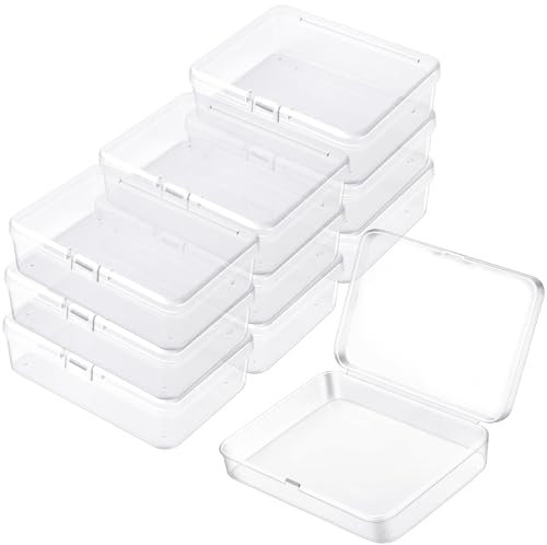15 Stück Aufbewahrungsbox mit Deckel Klein 8.5x6.1x2.5CM Plastikbox Transparent Kunststoff Leere Mini Aufbewahrungsbox für Kleine Perlen Schmuck Kleine Gegenstände Bastelzubehör
