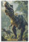 Dinosaurier-Poster mit zwei Tyrannosaurus Rexes im Wald, ausgestorbene Tiere, dekoratives Gemälde, Leinwand, Wandkunstwerk, Bild, 30 x 45 cm
