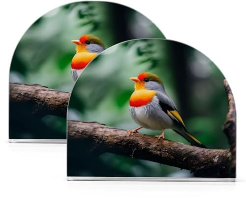 Serviettenhalter, Vogel auf Ast, Tisch-Papierserviettenhalter, Acryl, für Küche, Esszimmer, Party, 2 Stück