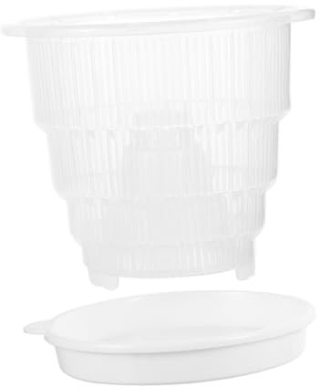 KITANDOVE 1set Vaso per Trasparente con Drenaggio e Sottovaso Contenitore per Fiori con Design Aerato per Giardini e Balconi ø