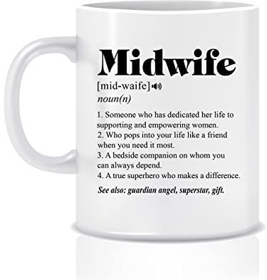 IKJHG Tasse de définition de sage-femme – Cadeau pour sage-femme – Cadeau de remise de diplôme – Cadeau pour sage-femme – Citation de sage-femme – Appréciation infirmière 325 ml