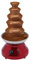 SABUIDDS Fontana di cioccolato in acciaio inox a 5 livelli, piccola fontana di cioccolato per queso, caramelle e liquori per feste, Natale e Capodanno, 30-110 ℃, 3000 ml, rosso e argento