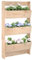 Brokky 825114 Fioriera a Muro 3 Ripiani 60x18,5x110cm Legno Massello di Pino Fioriera da Esterno,Orto Verticale Rialzato da Esterno per Balcone e Giardino,Mini Orto Rialzato per Piantine,Giardino Vert