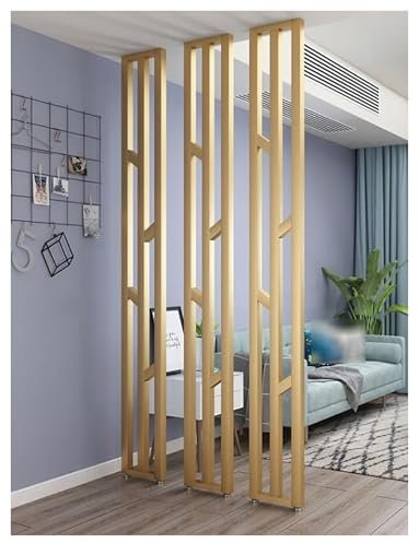 Raumteiler-Säule, Sichtschutzwand, Trennwand, moderne Dekorationssäule for Eingangsbereich, Restaurant, Büro, vielseitiger Raumteiler vom Boden bis zur Decke for Zuhause oder das Büro(Gold,210cm/83in)