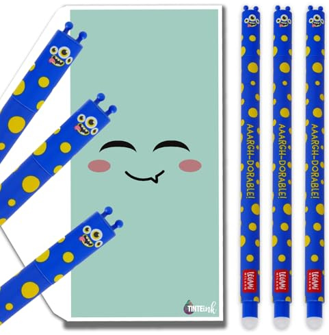 Tinte Ink Legami Erasable Pens Bundle Envelope - (Monster (3 Pens))