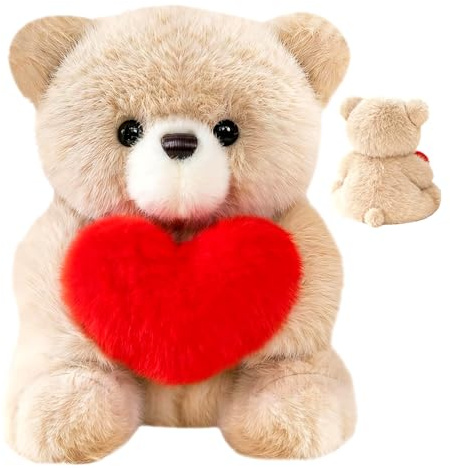 Ours en peluche,Cœur Rouge Amour Nounours Teddy Bear,Peluche Mignon Douce Nounour Jouet, Poupée en Peluche Ours,Décorations pour la Maison,Cadeau Doux pour Mama, Enfants, Anniversaire,Saint-Valentin