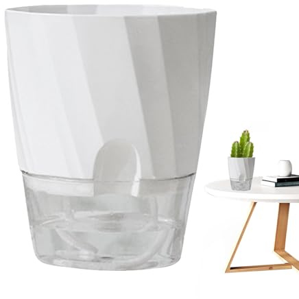 Macetero – Maceta con Efecto de para Interiores, fácil de Limpiar, autoriego, diseño Moderno | Práctico Accesorio Decorativo para Hierbas, suculentas, Aloe, usamb