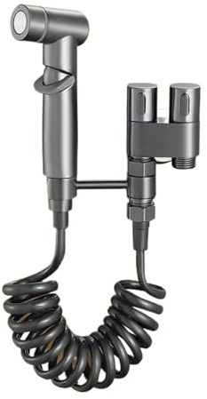 WC-Reinigungs-Bidet-Sprayer-Set, tragbares Zubehör for kaltes Wasser, Handwaschbecken, Analdusche(Grey)