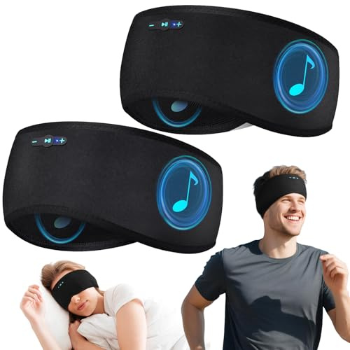 Veeniitosr Sleep Headphones Bluetooth 6.0 Headband, 2-IN-1 Comfort Headband Headphones for Side Sleepers with 20 Hours PlayTime HD Stereo Bluetooth Speakers for Sleeping, Sport, Travel, Meditation