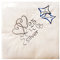 NPK 25th Silver Anniversary Foil Printed Napkins (Pack Of 15) (One Size) (White)