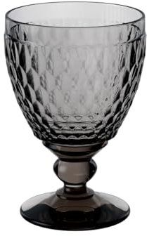 Villeroy & Boch Boston Coloured Wasserglas Smoke, 400 ml, Kristallglas, Grau