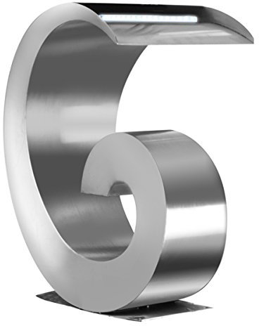 Primrose 65cm Stainless Steel Atlantis Water Feature Cascade Outdoor Waterfall Blade with LED Lights