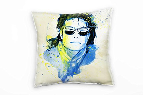Paul Sinus Art Michael Jackson II Deko Kissen Bezug 40x40cm für Couch Sofa Lounge Zierkissen - Dekoration zum Wohlfühlen