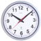 Youshiko Radio Controlled Wall Clock (Official UK & Ireland Version), Stylish Silver & White Bold Classic Design (25cm / 10-Inch Diameter), Home/Kitchen/Office/School Clock, Easy to Read