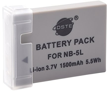 DSTE NB-5L NB-5LH Ricaricabile Li-ion Batteria Compatibile per Canon PowerShot S110,SD700 IS,SD790,SD800,SD850,SD870,SD880,SD890, SD900,SD950,SD970,SD990,SX200,SX210,SX220,SX230 HS,IXUS 800 850