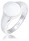 Kuzzoi Siegelring Herrenring oval matt, massiv 12 mm breit in 925 Sterling Silber, Basic Silberring poliert, Ring für Männer in der Ringgröße 66, 0611182118_66