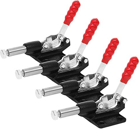 4 PCS Push Pull Adjustable Toggle Clamp, Quick Release Hand Tool for Woodworking, 500Lbs Holding Capacity Toggle Latch, GH-305C Stroke Clamp for Welding, 32MM