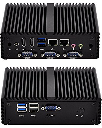 Kettop Best Mini Pc Mi2955C4 Intel Celeron 2955U,1.4 Ghz (4Gb Ddr3 Ram 32Gb Ssd) Mini Computer, Dual Lan 4 Com Ports Fanless Mini Industrial Pc X86 Sim 3G/4G Support Windows/Linux