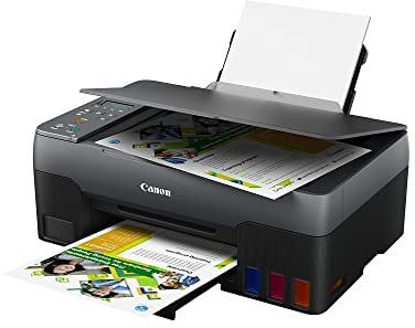 Canon PIXMA G3520 Drucker Mega Tank Multifunktionsgerät nachfüllbar DIN A4 (Scanner, Kopierer, Fotodrucker, Farbtintenstrahldrucker, USB, WLAN, Print App, Cloud, LC Display), schwarz