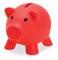 Sparschwein aus PVC mit weichem Körper in lebendigen Farben, originelle Spardose für Kinder, mit Deckel, leicht und robust, Rot