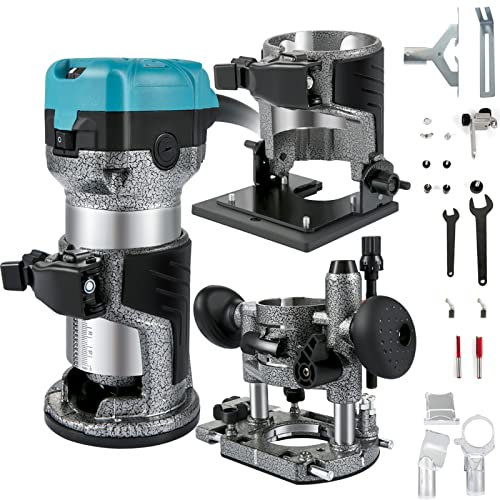 VEVOR Fresadora vertical para madera eléctrica, 220 V, 710 W, velocidad de 13000 – 33000 rpm, fresadora multifunción para ranuras de madera, conformación de bordes, tallado de madera