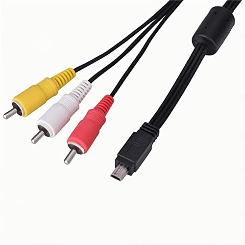 Cable divisor de Audio Y Video para Cámara, Mini USB to 3 RCA, Cables AV de Audio Y Video de 1,2 M, Compatible con la Cámaras 990 IS 980 IS 970 IS 870 IS 200