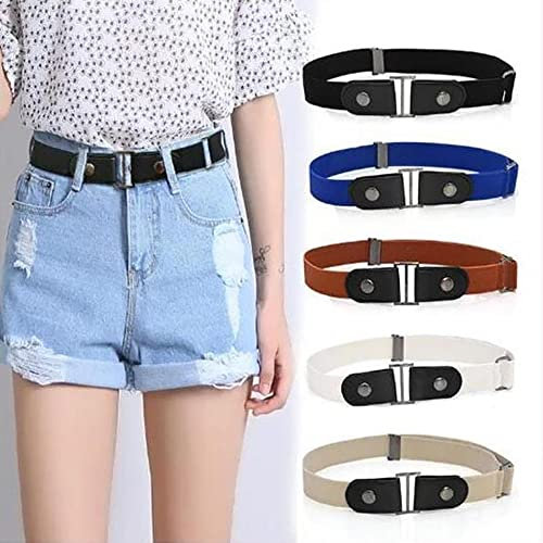 WondFans Kolibrin Super Elastischer Schnallenfreier Gürtel für Damen und Herren (Braun)