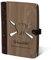 Personalisiertes Rezeptbuch, Kochbuch, Notizbuch Holzcover mit Echtleder Rücken 72 Blatt | 144 Seiten A5 hoch 158x222mm Nussbaum Amerikanisch - Kochmütze