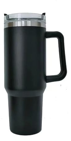 RZXBB Doppelwandiger Edelstahl Thermobecher mit Strohhalm,40oz 1200ml Becher Tumbler mit Griff und Deckel,Vakuum Isolierbecher Becher,Autobecher Reisebecher,Thermosflasche Deckel Dient als Becher
