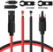 BougeRV 6 Feet 8AWG Solar Extension Cable with Female and Male Connector with Extra Free Pair of Connectors Solar Panel Adaptor Kit Tool (6FT Red + 6FT Black)