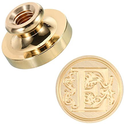 PATIKIL Alphabet E Wachs Siegel Stempel Initiale Buchstabe Versiegeln Wachs Stempel Klassisch Retro Messing Kopf für Umschlag Einladungskarten