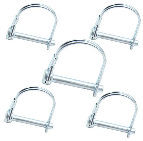 CEEYSEE 5 Stück Sicherungsstift 6 mm x 40 mm Sicherheitshaken Schwerlast Schleppstift Verriegelungsstift für Auto, Anhänger, Geländewagen, LKW, Rasenmäher, Traktor (D.6 mm x 40 mm)
