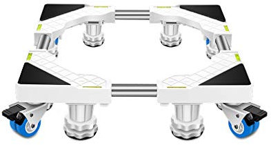 Base Mobile Lavatrice Regolabile 4 Ruote Bloccanti 4/8 Gambe Supporto Frigorifero Congelatore 45-65cm Supporto Telescopico Per Mobili Base Rullo Rinforzato Vassoio Stent Condizionatore Verticale