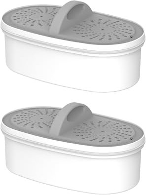 Waterdrop WD-PF01A-P Lot de 2 filtres de rechange certifiés NSF 53, 42 et 372 pour tous les carafes Waterdrop et système de filtration du distributeur, réduit les PFAS, PFOA/PFOS, chlore, cadmium,