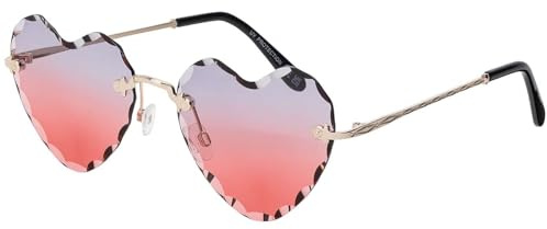BEZLIT Damen Sonnenbrille Herz-Form Lila-Rot