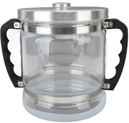 Water Distiller Jar, 1.58 Gallon 6L Glass Highly Compatible Distilled Water 1.58 Gallon Jug Distiller Container with 4 Straps for Distiller Water Glass Jar