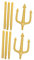LIFKOME 2 Piezas Tridente de Neptuno Decoración Fiesta temática Accesorio Fiesta Disfraces Demonios Murciélago tritán Cosa Adorno de Demonio de Halloween Tenedor Cosplay el plastico Golden