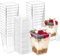 30 Stück Dessertgläser Plastik 160ml - Dessertgläser mit Deckel, Dessertbecher Plastik Wiederverwendbar, für DIY Dessert, Eis, Pudding, Party, mit 30 x Suppenlöffeln, 30 x Deckel