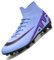 Unitysow Scarpe da Calcio Uomo all'aperto High Top Spikes Tacchetti Professionale Scarpe da Allenamento Leggero Antiscivolo Scarpe da Calcetto,T251 Viola,42 EU