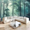NAWVNMI Abziehbare Und Aufklebbare Tapete, Wald-Deko-Tapete Für Schlafzimmer, Abnehmbares, Selbstklebendes Kontaktpapier, Akzentwand Mit Nebelwald, Abziehbare Und Aufklebbare Tapete