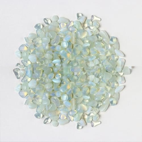 Anevous 100g Dekogranulat Dekosteine, 3-5mm Kristallsteine, Kleine Halbedelsteine, Ziersteine Steine für Handwerk Aquarium Blumentopf Landschaftsbau Vase Füller Dekoration,Weiß A