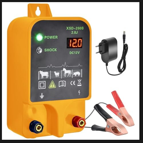 Recinzione Elettrica per Animali, Elettrificatore Per Recinto Elettrico,Recinzione Elettrica per Animali, Per Animali, Allevamento Di Pollame, Pastore, Strumento Per Recinzione Impermeabile