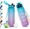 Gourde Sport 1L, Bouteille d'eau avec Filtre, Bouteille sans BPA, Gourde Réutilisable, Étanche, Gourde Enfant pour l'école, Bureau, Sport, Yoga, Fitness, Randonnée et Activités en Plein Air, Gym