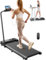 2 in 1 Laufband Klappbar, 1-10 km/h Laufband für Zuhause Klappbar mit Fernbedienung und LED-Anzeige, 2,5 PS Laufband Schreibtisch mit Armlehnen, Walking Pad Klappbar für Büro (Schwarzes)