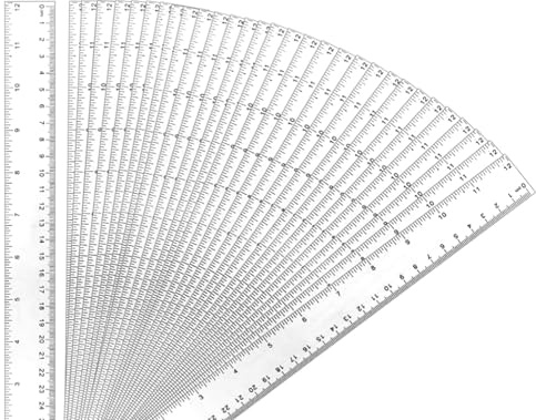 30 Stück Lineal 30 cm, Transparente Lineale ZOENHOU | PS-Kunststofflineal mit Metrischer und Zoll-Skala, Doppelseitiges Messwerkzeug für Schule, Büro, Zeichnen, Langlebig und Ruts