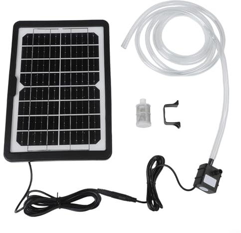 Puupaa 6W Solar Panel Water Pump System With Adjustable Bracket Submersible Fountain Aerator, For Fish Tank Pond Garden Rockery